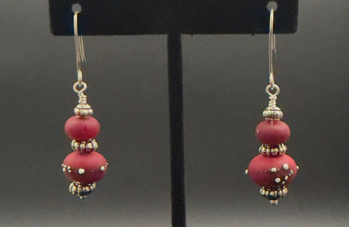 Crimson Stardust Earrings